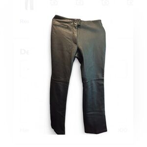 Elegant Black Women's Italian Lamb Leather Pants inseam 29”, waist 28”